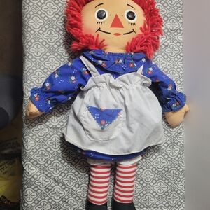 Classic Rag Doll with Red Hair and Blue Dress